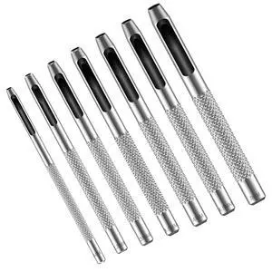 7PCS Hollow Leather Hole Punch Set, 25mm Round Punch Hole Tool | Metal Round Punching Hole Tool, 5/6413/64in with Anti-Slip Grip for Belts, Watch Bands, Paper, Plastics, DIY, Repair Tools 7PCS Hollow Leather Hole Punch Set, 25mm Round Punch Hole Tool | Metal Round Punching Hole Tool, 5/6413/64in with Anti-Slip Grip for Belts, Watch Bands, Paper, Plastics, DIY, Repair Tools