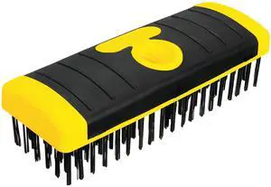 Carbon Steel Wire Scrub Brush Block | Soft-Grip, Threaded Pole Socket, Chemical and Solvent Resistant Bristles Carbon Steel Wire Scrub Brush Block | Soft-Grip, Threaded Pole Socket, Chemical and Solvent Resistant Bristles