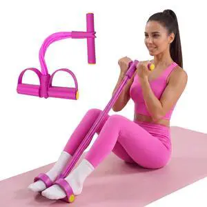 Pedal Resistance Bands with Handles, 6-Tube for Home Gym | Natural Latex, 50lbs Max Resistance, Full-Body Workout, Travel-Friendly, for Arms Legs Abs Glutes Pedal Resistance Bands with Handles, 6-Tube for Home Gym | Natural Latex, 50lbs Max Resistance, Full-Body Workout, Travel-Friendly, for Arms Legs Abs Glutes