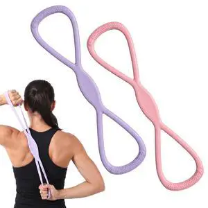 2 Pcs Figure 8 Resistance Band with Handles Arm Resistance Bands 15lb | for Women Men, 8 Shaped, Silicone, Stretch, Shoulder Resistances Band, Exercise Workout Bands, for Arm Back Shoulder 2 Pcs Figure 8 Resistance Band with Handles Arm Resistance Bands 15lb | for Women Men, 8 Shaped, Silicone, Stretch, Shoulder Resistances Band, Exercise Workout Bands, for Arm Back Shoulder