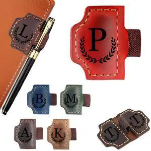 Custom Bookmark with Pen Holder Personalized Magnetic Leather Bookmarks with Initial Magnetic Leather Pen Holder Bookmark for Reading Women and Men Gifts for Booklovers (Red, P) Custom Bookmark with Pen Holder Personalized Magnetic Leather Bookmarks with Initial Magnetic Leather Pen Holder Bookmark for Reading Women and Men Gifts for Booklovers (Red, P)