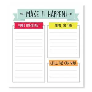 Aim High To Do List Notepad5.75" x 6.25" Paper Stationery, Daily Checklist, Goals, Reminders, Notes, Motivational Organizer (50 sheets) Aim High To Do List Notepad5.75" x 6.25" Paper Stationery, Daily Checklist, Goals, Reminders, Notes, Motivational Organizer (50 sheets)