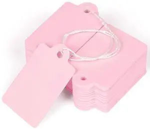 200 Pcs Price Tags with String Attached 1 3/8" x 7/8" Writable Pink Hang Tag String Tag for Pricing Clothing Jewelry Price Display Labels Blank Merchandise Marking Paper Label 200 Pcs Price Tags with String Attached 1 3/8" x 7/8" Writable Pink Hang Tag String Tag for Pricing Clothing Jewelry Price Display Labels Blank Merchandise Marking Paper Label