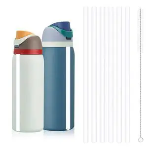 Straw Replacement for Water Bottle 24 oz 32 oz, Reusable Plastic Straws with 1 Cleaner Brush, BPA-free, Dishwasher Safe, Straw Accessories Compatible with Owala Water Bottle Straw Replacement for Water Bottle 24 oz 32 oz, Reusable Plastic Straws with 1 Cleaner Brush, BPA-free, Dishwasher Safe, Straw Accessories Compatible with Owala Water Bottle