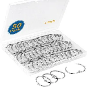 50 PCS Binder Rings 1 Inch, Metal O Key Rings Bulk for Index Cards | Paper Book Rings with Metal Nickel Plated, Silver, Loose Leaf Binder Rings, Metal Key Ring Hook for School, Home or Office 50 PCS Binder Rings 1 Inch, Metal O Key Rings Bulk for Index Cards | Paper Book Rings with Metal Nickel Plated, Silver, Loose Leaf Binder Rings, Metal Key Ring Hook for School, Home or Office