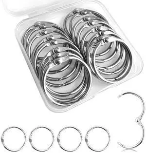 16PCS Binder Rings, 1 Inch Loose Leaf Rings for Flash/Index Cards | Excellent Metal Small-Project Organizer for School, Office,Crafts, Suitable for Recipe Books and Key Chains 16PCS Binder Rings, 1 Inch Loose Leaf Rings for Flash/Index Cards | Excellent Metal Small-Project Organizer for School, Office,Crafts, Suitable for Recipe Books and Key Chains