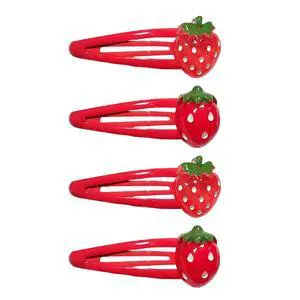 4Pcs Strawberry Hair Clip - Red Metal Snap Fruit Hair Clips | Red Hair Barrettes Cute Strawberry Hair Accessories for Girls Toddlers Kids and Teens Gifts 4Pcs Strawberry Hair Clip - Red Metal Snap Fruit Hair Clips | Red Hair Barrettes Cute Strawberry Hair Accessories for Girls Toddlers Kids and Teens Gifts