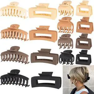 16 PCS 4.4" Large Hair Clips,Claw Clips, Hair Clips for Women & Girls,4 Styles 4 Colors 16 Pack Strong Hold Matte Claw Hair Clip for Women Thick Hair & Thin Hair, 90's Vintage 16 PCS 4.4" Large Hair Clips,Claw Clips, Hair Clips for Women & Girls,4 Styles 4 Colors 16 Pack Strong Hold Matte Claw Hair Clip for Women Thick Hair & Thin Hair, 90's Vintage