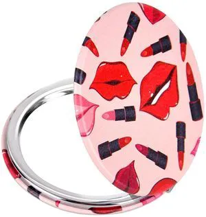 Quality Compact Vanity Mirror Gifts for Girls Women Beauty, Stylish Travel Folding Makeup Mirrors for Wallet Purse Pocket Handbag, Portable Double-Sided Magnifying Cosmetic Mirror, Bright Red Quality Compact Vanity Mirror Gifts for Girls Women Beauty, Stylish Travel Folding Makeup Mirrors for Wallet Purse Pocket Handbag, Portable Double-Sided Magnifying Cosmetic Mirror, Bright Red