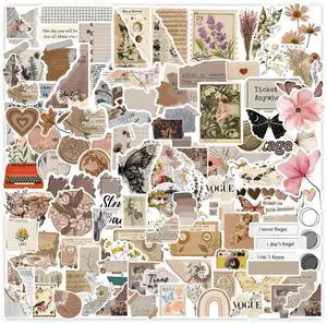 120Pcs Vintage Stickers, Waterproof Scrapbook Aesthetic Sticker for Daily Planner, Water Bottles, Handbook Junk Diary Stickers, Adults Scrapbooking Journaling Supplies DIY Paper Crafts 120Pcs Vintage Stickers, Waterproof Scrapbook Aesthetic Sticker for Daily Planner, Water Bottles, Handbook Junk Diary Stickers, Adults Scrapbooking Journaling Supplies DIY Paper Crafts