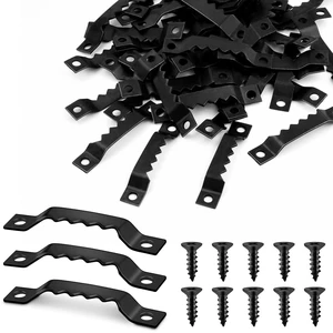 50 Sets Sawtooth Picture Hanger, Picture Frame Hangers with Screws for Photos Canvas Clock Wood Frame Hardware Metal Hook Hanging Artwork Home Decoration (Black) 50 Sets Sawtooth Picture Hanger, Picture Frame Hangers with Screws for Photos Canvas Clock Wood Frame Hardware Metal Hook Hanging Artwork Home Decoration (Black)
