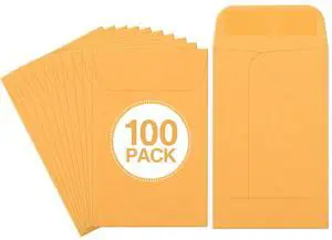 100 PCS 2.25x 3.5" Brown Small Parts Envelope with Gummed Flap Kraft Seed Envelopes for Garden, Home and Office 100 PCS 2.25x 3.5" Brown Small Parts Envelope with Gummed Flap Kraft Seed Envelopes for Garden, Home and Office