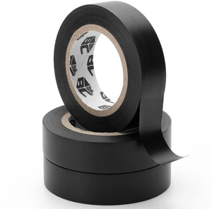 Black Electrical Tape, 0.62 in x 49 ft, 3 Pack, Electric Tape, Waterproof, Flame Retardant, High Temp Black Electrical Tape, 0.62 in x 49 ft, 3 Pack, Electric Tape, Waterproof, Flame Retardant, High Temp