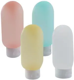 4pcs 60ml Travel Bottles, Containers for Toiletries | Transparent Color, Leakproof, Squeezable, Refillable Containers, For Shampoo & Lotion 4pcs 60ml Travel Bottles, Containers for Toiletries | Transparent Color, Leakproof, Squeezable, Refillable Containers, For Shampoo & Lotion