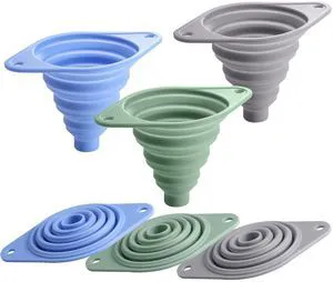 Kitchen Funnel Set 3 Pack, Collapsible Silicone Funnel for Kitchen Use Filling Bottles Liquid Food Transfer Kitchen Funnel Set 3 Pack, Collapsible Silicone Funnel for Kitchen Use Filling Bottles Liquid Food Transfer