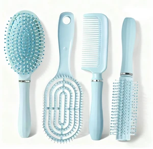 4 Piece Hair Brush Set, Detangling Comb Styling Kit for Women | Tame Wet or Dry Strands with A 4 Piece Plastic Set for Daily Detangling, Smoothing, Fluffing, and Styling 4 Piece Hair Brush Set, Detangling Comb Styling Kit for Women | Tame Wet or Dry Strands with A 4 Piece Plastic Set for Daily Detangling, Smoothing, Fluffing, and Styling