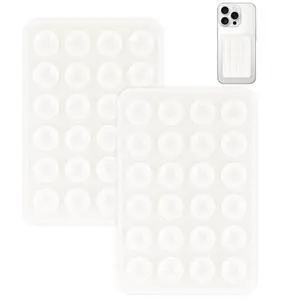2 Pack Silicone Suction Phone Case Mount, Silicon Adhesive Smartphones Stand Sticky, Non Slip Suction Cup, Hands-Free Phone Accessories Holder for Selfies and Videos White 2 Pack Silicone Suction Phone Case Mount, Silicon Adhesive Smartphones Stand Sticky, Non Slip Suction Cup, Hands-Free Phone Accessories Holder for Selfies and Videos White