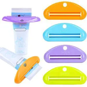 4 Pack Toothpaste Squeezer Tube Squeezer | Hanging Toothpaste Clips, Holder Rolling Holder Squeezer, Assorted Colors 4 Pack Toothpaste Squeezer Tube Squeezer | Hanging Toothpaste Clips, Holder Rolling Holder Squeezer, Assorted Colors