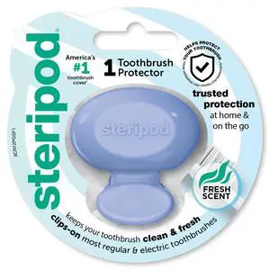 Clip-On Toothbrush Protector, 1 Count | Fits Most Manual and Electric Brushes, Keeps Toothbrush Clean, Fresh-Scented Thymol, Made without BPA, Travel-Ready Clip-On Toothbrush Protector, 1 Count | Fits Most Manual and Electric Brushes, Keeps Toothbrush Clean, Fresh-Scented Thymol, Made without BPA, Travel-Ready