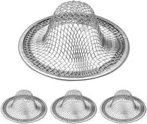 4PCS Stainless Steel Mesh Sink Strainer, 2.12" Top/0.9" | Slop Basket Filter Trap, Shower Bath Tub Drain, Hair Catcher, For Home Bathrooms 4PCS Stainless Steel Mesh Sink Strainer, 2.12" Top/0.9" | Slop Basket Filter Trap, Shower Bath Tub Drain, Hair Catcher, For Home Bathrooms