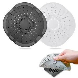 Hair Drain Catcher,Square Cover for Shower 2 PCS (Jet Black White) | Drainer Cover Silicone Hair Stopper with Suction Cups,Protector Accessories,Easy to Install Suit for Bathroom,Bathtub,Sink Hair Drain Catcher,Square Cover for Shower 2 PCS (Jet Black White) | Drainer Cover Silicone Hair Stopper with Suction Cups,Protector Accessories,Easy to Install Suit for Bathroom,Bathtub,Sink