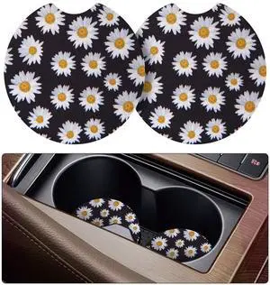 2PCS Daisy Non-Slip Car Cup Holder Coasters for Women | Universal Fit for Standard Cup Holders, Easy to Clean & Remove, Adorable Floral Decor, Ideal Gift for Girls & Car Lovers 2PCS Daisy Non-Slip Car Cup Holder Coasters for Women | Universal Fit for Standard Cup Holders, Easy to Clean & Remove, Adorable Floral Decor, Ideal Gift for Girls & Car Lovers