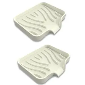 Silicone Soap Dish with Drainer, Fast Dry Kitchen Bath Beige Small 2-Pack | Soft silicone non-slip holder for sponge, dispenser, scrubber, bottle&cup,Quick-dry prevents mildew in shower, kitchen & bat Silicone Soap Dish with Drainer, Fast Dry Kitchen Bath Beige Small 2-Pack | Soft silicone non-slip holder for sponge, dispenser, scrubber, bottle&cup,Quick-dry prevents mildew in shower, kitchen & bat