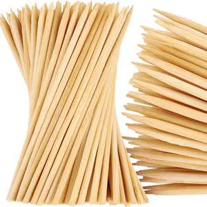 XL Bamboo Skewers 6 Inch 100 pcs - 4mm Thick Bamboo Sticks - Heavy Duty Wooden Shish Kabob Skewers for Grilling - for Kebab BBQ Grill Hot Dog, Candy Apple Smores Sticks Wood Skewer Appetizers XL Bamboo Skewers 6 Inch 100 pcs - 4mm Thick Bamboo Sticks - Heavy Duty Wooden Shish Kabob Skewers for Grilling - for Kebab BBQ Grill Hot Dog, Candy Apple Smores Sticks Wood Skewer Appetizers