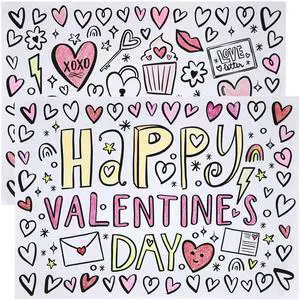 22-Pack Valentine's Day Color-Your-Own Reversible Disposable Paper 22-Pack Valentine's Day Color-Your-Own Reversible Disposable Paper