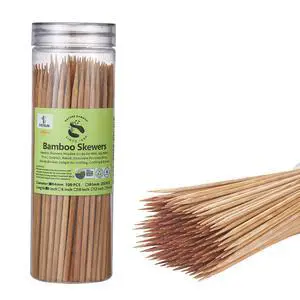 6" Bamboo Skewers Size Choices 8''/10"/12"/14" (4mm Thick), Unbleached Carbonized Heavy Duty Wooden Sticks for Grilling, Marshmallow & S'mores Roasting, BBQ Kabobs, Appetizers 6" Bamboo Skewers Size Choices 8''/10"/12"/14" (4mm Thick), Unbleached Carbonized Heavy Duty Wooden Sticks for Grilling, Marshmallow & S'mores Roasting, BBQ Kabobs, Appetizers