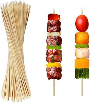 Bamboo Skewers 8 Inch Wooden Skewers Sticks for Fruit, Kabob, BBQ, Grilling, Yakitori. More Size Choices 10"/12", 100 PCS (8inch X 3mm) Bamboo Skewers 8 Inch Wooden Skewers Sticks for Fruit, Kabob, BBQ, Grilling, Yakitori. More Size Choices 10"/12", 100 PCS (8inch X 3mm)