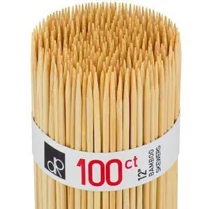 Bamboo Skewer Sticks, 12 inch, BBQ and Crafting (100 Count) Bamboo Skewer Sticks, 12 inch, BBQ and Crafting (100 Count)