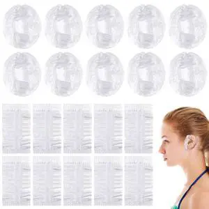200PCS Ear Covers for Hair Dye Disposable Ear Shower Caps | Plastic Ear Caps for Shower Bathing Spa Salon Beauty Treatments Waterproof 200PCS Ear Covers for Hair Dye Disposable Ear Shower Caps | Plastic Ear Caps for Shower Bathing Spa Salon Beauty Treatments Waterproof