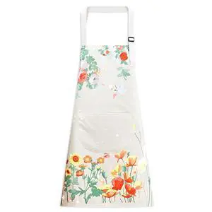 Floral Aprons with Pocket Blooming Floral Womens Waterproof Apron | Adjustable Neck with Long Ties for Women Men Cooking, Baking, Gardening, Salon, Crafts, Sunflower Grey Floral Aprons with Pocket Blooming Floral Womens Waterproof Apron | Adjustable Neck with Long Ties for Women Men Cooking, Baking, Gardening, Salon, Crafts, Sunflower Grey