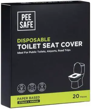 Disposable Toilet Seat Covers, Paper Based Liners 20 Count | Travel Friendly Hygiene Covers for Restrooms, Airports & Road Trips | Easy to Use Portable Bathroom Covers Disposable Toilet Seat Covers, Paper Based Liners 20 Count | Travel Friendly Hygiene Covers for Restrooms, Airports & Road Trips | Easy to Use Portable Bathroom Covers