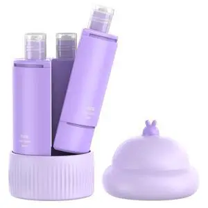 4 in 1 Travel Dispenser Bottle, 4 * 60ML/2oz TSA Approved Travel Size Toiletries, Leak Proof Refillable Travel Bottles for Shampoo Lotion Shower Gel, Perfect for Camping Gym 4 in 1 Travel Dispenser Bottle, 4 * 60ML/2oz TSA Approved Travel Size Toiletries, Leak Proof Refillable Travel Bottles for Shampoo Lotion Shower Gel, Perfect for Camping Gym