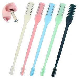 Nasal Hair Cutter, Double Sided Nose Hair Knife, 360° Nostril Hair Remover Tool, Nose Hair Trimmer for Men Women, with Soft Cleaning Brush (Multicolor) Nasal Hair Cutter, Double Sided Nose Hair Knife, 360° Nostril Hair Remover Tool, Nose Hair Trimmer for Men Women, with Soft Cleaning Brush (Multicolor)