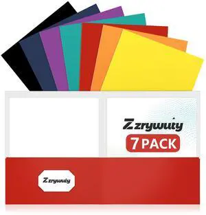 7 Packs Two Pocket Folders,Assorted Colors Two Pocket File Folders with Business Card Slot,Letter Size,Holds 100 Plus Sheets for School,Office,Business 7 Packs Two Pocket Folders,Assorted Colors Two Pocket File Folders with Business Card Slot,Letter Size,Holds 100 Plus Sheets for School,Office,Business