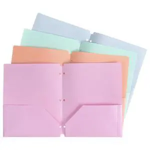 Plastic Folders with Pockets, Letter Size Paper, Pastel Color, 4 PCS | Heavy Duty Two Pocket Folder 3 Ring Folders for Documents Plastic Folders with Pockets, Letter Size Paper, Pastel Color, 4 PCS | Heavy Duty Two Pocket Folder 3 Ring Folders for Documents