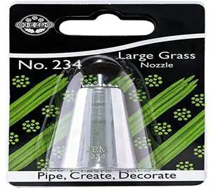 Large Grass Piping Nozzle Decorating Tip # 234, Standard, Silver Large Grass Piping Nozzle Decorating Tip # 234, Standard, Silver