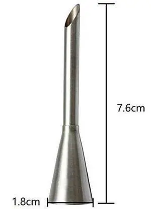 2PCS Cream Icing Piping Nozzle Tip Stainless Steel Nozzle Cream Puff Decor Small Pastry Icing Piping Tool 2PCS Cream Icing Piping Nozzle Tip Stainless Steel Nozzle Cream Puff Decor Small Pastry Icing Piping Tool