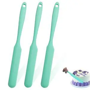 3 Pieces Silicone Spatula Set, Long Handle Skinny Spatula & Jar Scraper for Jars, Sourdough Spurtle, Bottles and Containers, Heat-Resistant Non-Stick Spatulas for Mixing, Spreading Jam (3, Green) 3 Pieces Silicone Spatula Set, Long Handle Skinny Spatula & Jar Scraper for Jars, Sourdough Spurtle, Bottles and Containers, Heat-Resistant Non-Stick Spatulas for Mixing, Spreading Jam (3, Green)