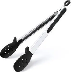 12" Kitchen Tongs for Cooking, 600ºF Heat Resistant Silicone Cooking Tongs | Pasta Tongs with Silicone Tip Spaghetti Tong Pasta Tong for Serving Food, Spaghetti, Pasta, BBQ, Salad (12"-Biscuit Head) 12" Kitchen Tongs for Cooking, 600ºF Heat Resistant Silicone Cooking Tongs | Pasta Tongs with Silicone Tip Spaghetti Tong Pasta Tong for Serving Food, Spaghetti, Pasta, BBQ, Salad (12"-Biscuit Head)