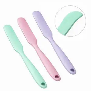 3 pcs Skinny Silicone Jar Spatulas & Long Handle Scraper | Heat resistant rubber scraper reaches bottom of jars. Perfect tool for sourdough starter, blender, peanut butter & makeup. 3 pcs Skinny Silicone Jar Spatulas & Long Handle Scraper | Heat resistant rubber scraper reaches bottom of jars. Perfect tool for sourdough starter, blender, peanut butter & makeup.