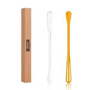 2-In-1 Mini Whisk and Spoon, Set of 2, 8.5-Inch, White/Yellow | Flexible And Lightweight, Comfortable Long Handle, Easy To Store, BPA-Free, For Eggs, Sauces, Coffee And Hot Chocolate 2-In-1 Mini Whisk and Spoon, Set of 2, 8.5-Inch, White/Yellow | Flexible And Lightweight, Comfortable Long Handle, Easy To Store, BPA-Free, For Eggs, Sauces, Coffee And Hot Chocolate