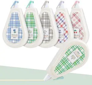 Temiary 5 Pcs Aesthetic Beige Correction Tape, Smooth Tapes, Plaid Patterns | Quick Dry Beige Tapes for Instant Corrections, Easy to Use White Tape Out Applicator Set for Office Note Taking, Journalin Temiary 5 Pcs Aesthetic Beige Correction Tape, Smooth Tapes, Plaid Patterns | Quick Dry Beige Tapes for Instant Corrections, Easy to Use White Tape Out Applicator Set for Office Note Taking, Journalin