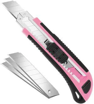 1Pack Box Cutter Retractable, Snap Off Utility Knife, Razor Knife | 18mm ultra sharp blade, quick change blade, box opener tool and exacto knife for DIY, office, arts, crafts, home and cartons 1Pack Box Cutter Retractable, Snap Off Utility Knife, Razor Knife | 18mm ultra sharp blade, quick change blade, box opener tool and exacto knife for DIY, office, arts, crafts, home and cartons