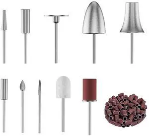 10pcs Nail Drill Bits Sets with 50Pcs File Sanding Bands, Professional Rotary Cuticle Remover Bits Kit Cuticle Remover Bits for Acrylic Nail Manicure Pedicure Tools 10pcs Nail Drill Bits Sets with 50Pcs File Sanding Bands, Professional Rotary Cuticle Remover Bits Kit Cuticle Remover Bits for Acrylic Nail Manicure Pedicure Tools
