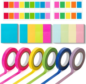 Small Sticky Notes Set, Index Tabs, Highlighter Tape | Mini Self-Stick Sticky Pads for Bible Study, Office, School, Planning, Journaling & Organization Small Sticky Notes Set, Index Tabs, Highlighter Tape | Mini Self-Stick Sticky Pads for Bible Study, Office, School, Planning, Journaling & Organization