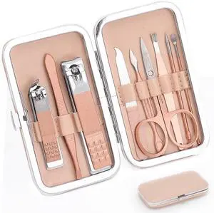 9 PCS Nail Clippers, ONEHERE Premium Manicure Set, Professional Grooming Gift Kit, Pedicure Kit, Facial, Hand, Foot, Cuticle Nail Care Tools, Fingernail Clippers with Luxurious Portable Travel Case 9 PCS Nail Clippers, ONEHERE Premium Manicure Set, Professional Grooming Gift Kit, Pedicure Kit, Facial, Hand, Foot, Cuticle Nail Care Tools, Fingernail Clippers with Luxurious Portable Travel Case